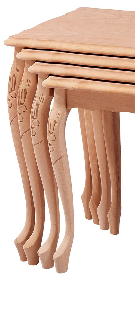 Zigon ILGZ 17569 Klasik oyma Model Sehpa HAM KAYIN Aslan ayak Kut