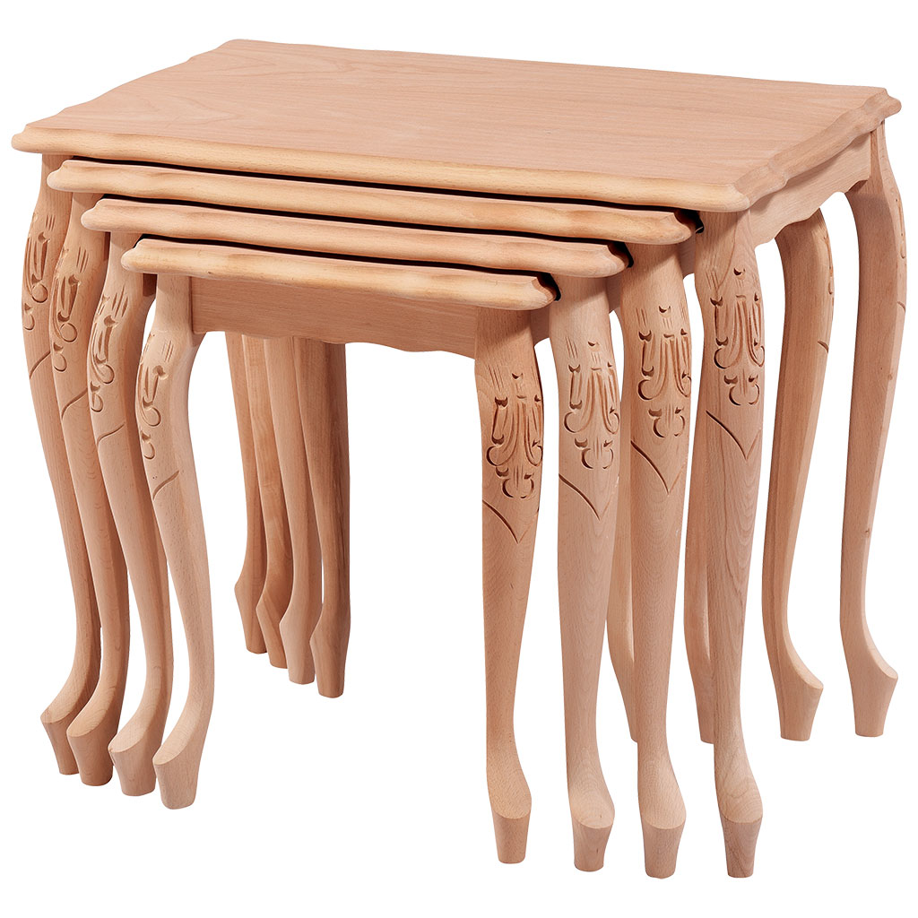 Zigon ILGZ 17569 Klasik oyma Model Sehpa HAM KAYIN Aslan ayak Kut