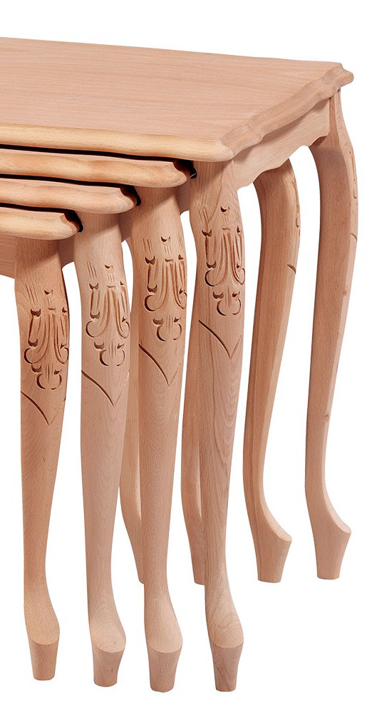 Zigon ILGZ 17569 Klasik oyma Model Sehpa HAM KAYIN Aslan ayak Kut