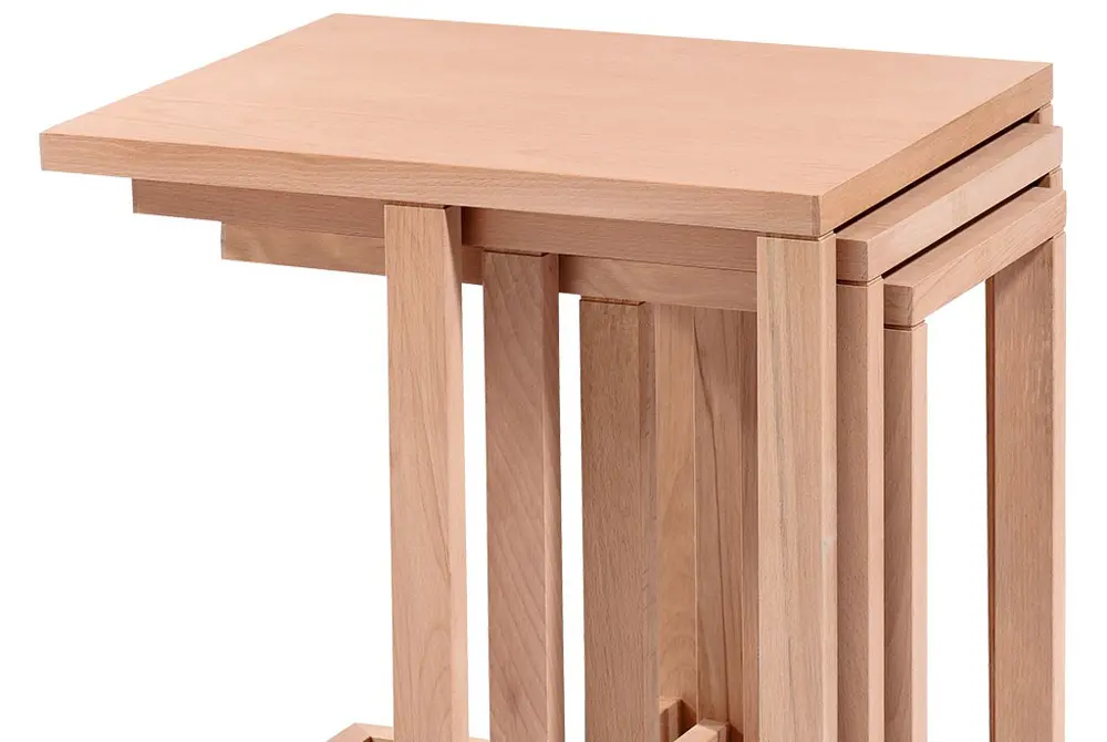 Zigon ILGZ 17570 C MODEL 3LÜ Sehpa HAM KAYIN Torna ayak Klasik Te