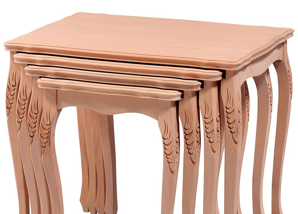 Zigon ILGZ 17575 Klasik Model Sehpa HAM KAYIN ASLAN El oymalı Kut