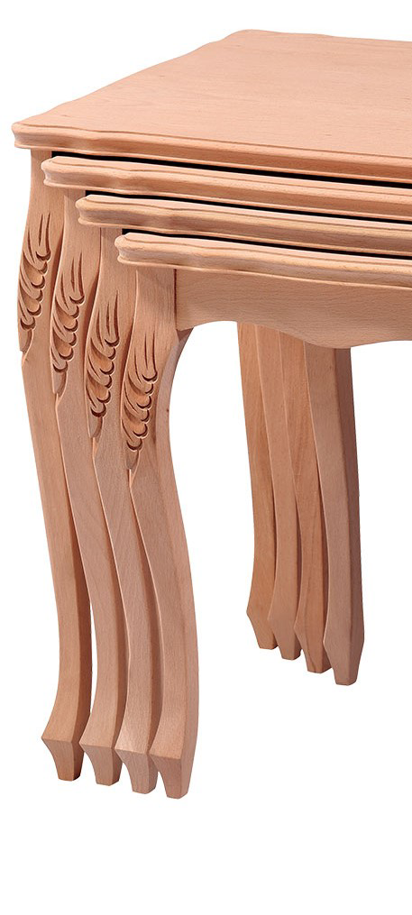 Zigon ILGZ 17575 Klasik Model Sehpa HAM KAYIN ASLAN El oymalı Kut