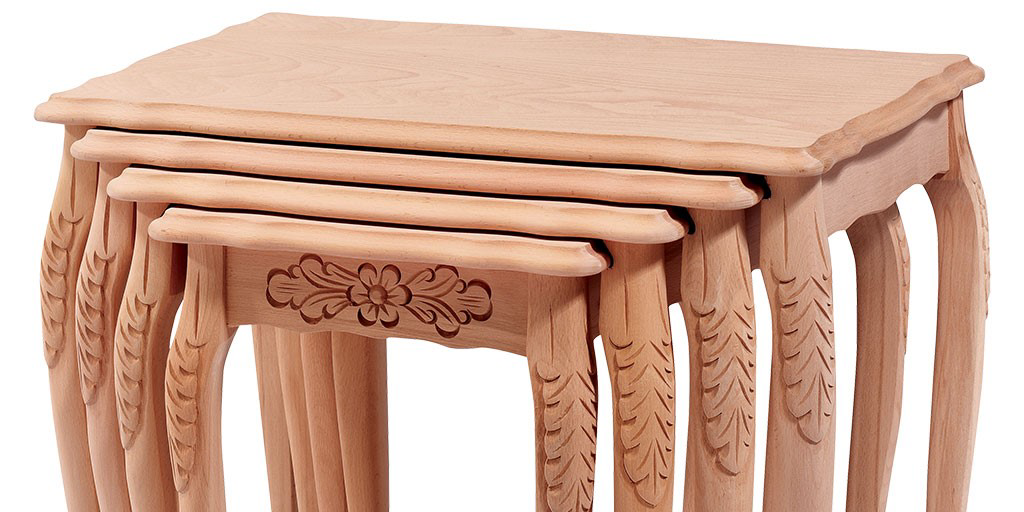 Zigon ILGZ 17581 LÜKENS ASLAN oyma Model Sehpa Klasik HAM Kayın t