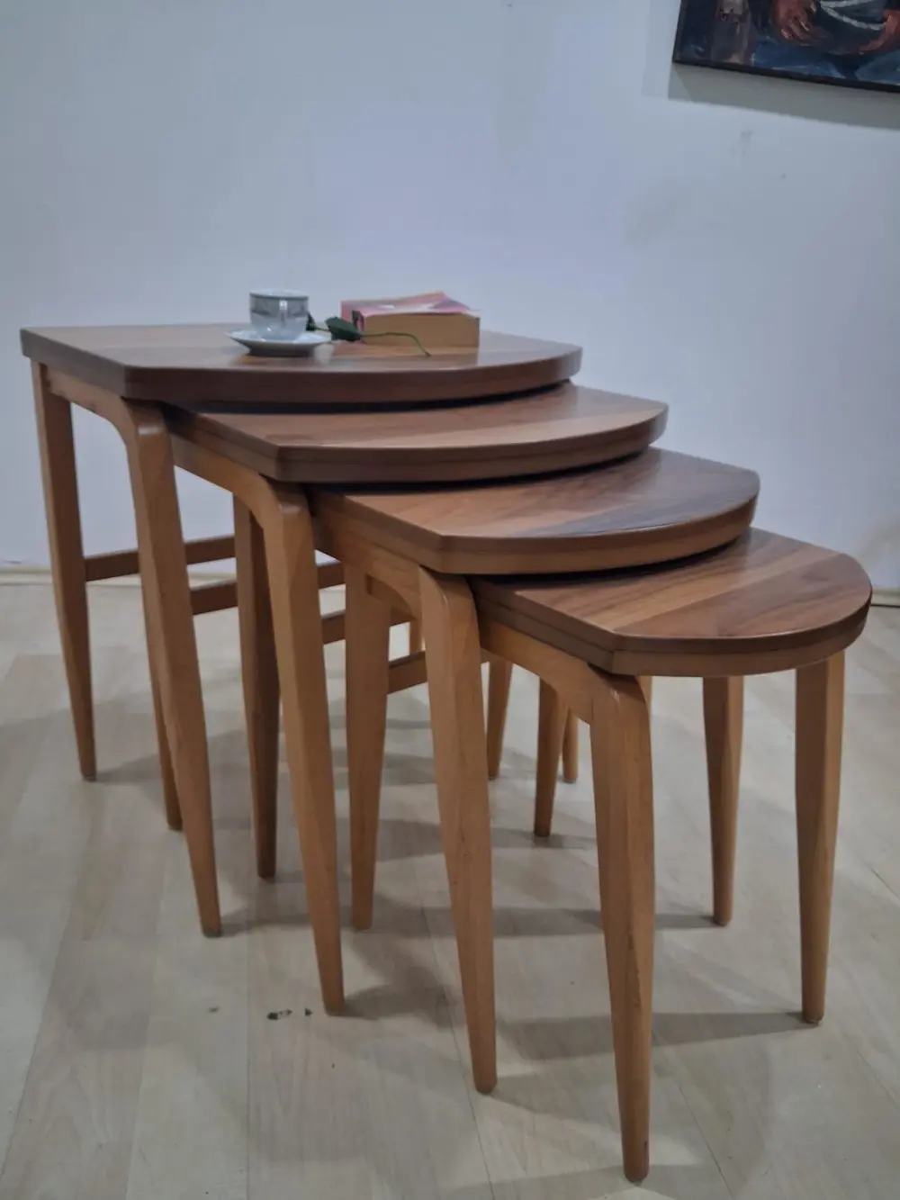 Zigon ILGZ 18029 D sehpa Model Ahşap Kayın Retro ayak Kaplama Par