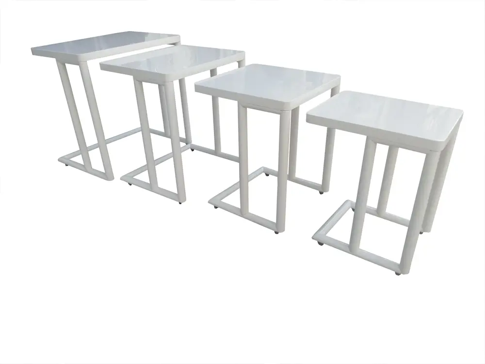 Zigon ILGZ 18041 C Klasik MODEL sehpa Beyaz Lake Boya Kayın Ayak 