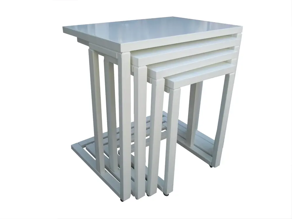 Zigon ILGZ 18041 C Klasik MODEL sehpa Beyaz Lake Boya Kayın Ayak 