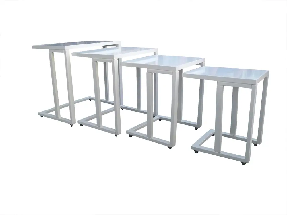 Zigon ILGZ 18041 C Klasik MODEL sehpa Beyaz Lake Boya Kayın Ayak 