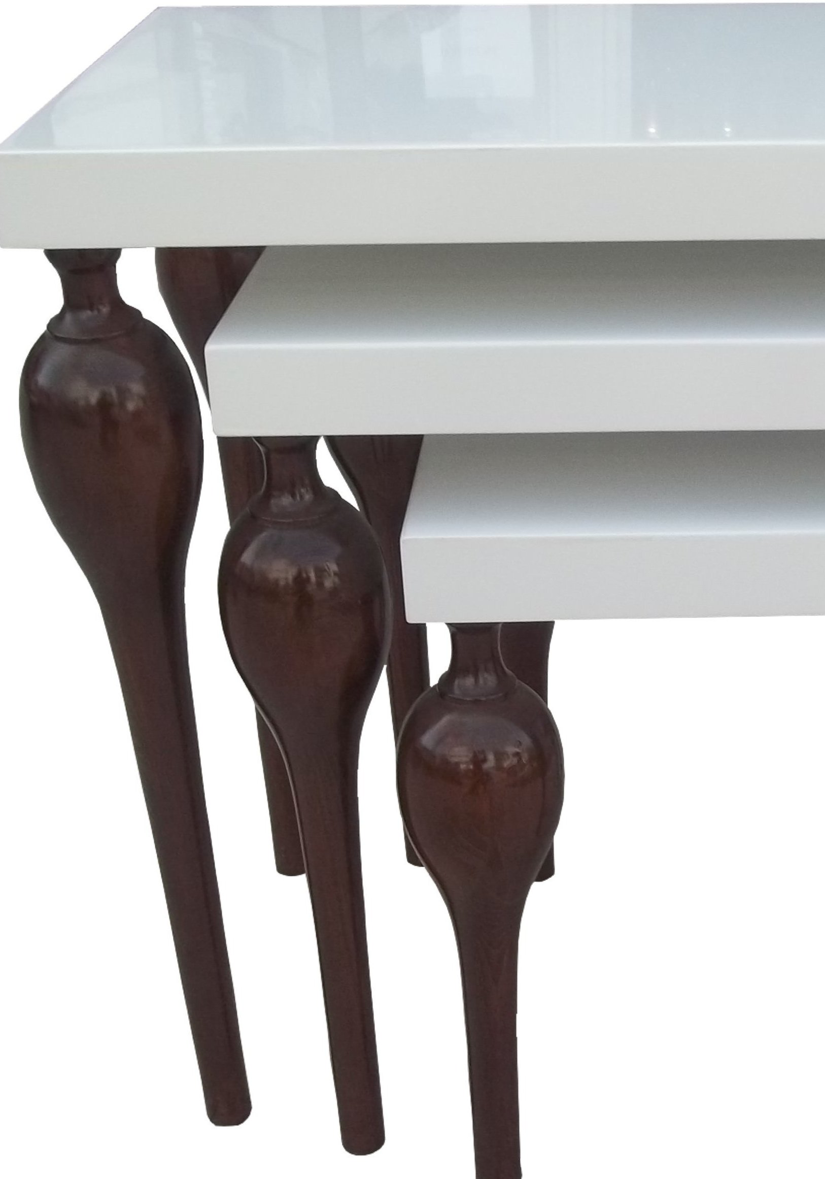 Zigon ILGZ 18130 TOMBUL Model Kayın balon Ayak Beyaz Ceviz Natüre