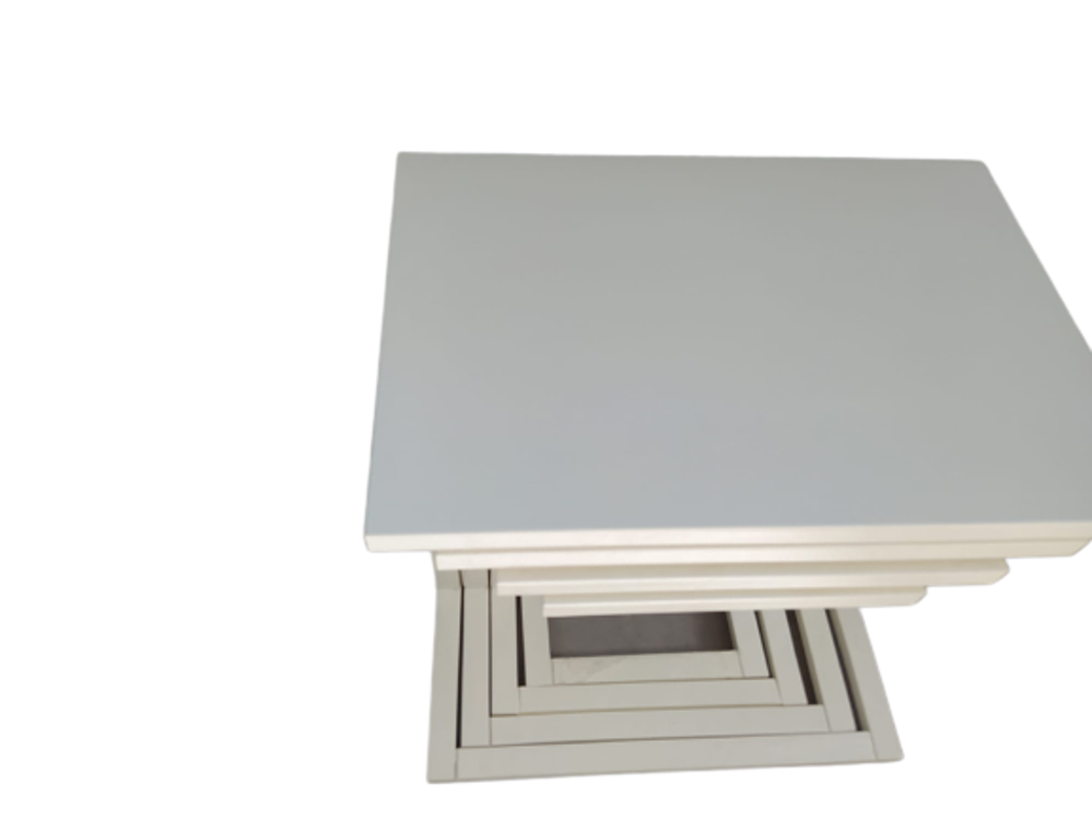 Zigon ILGZ 18478 Sehpa C Model Klasik 4lü Lake Krem kayın ayak te