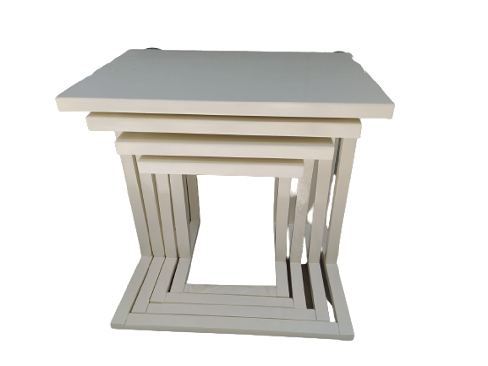 Zigon ILGZ 18478 Sehpa C Model Klasik 4lü Lake Krem kayın ayak te