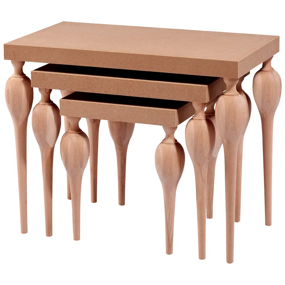 Zigon ILGZ13675 Tombul Model sehpa Kayın Torna ayak ve kaplam HAM