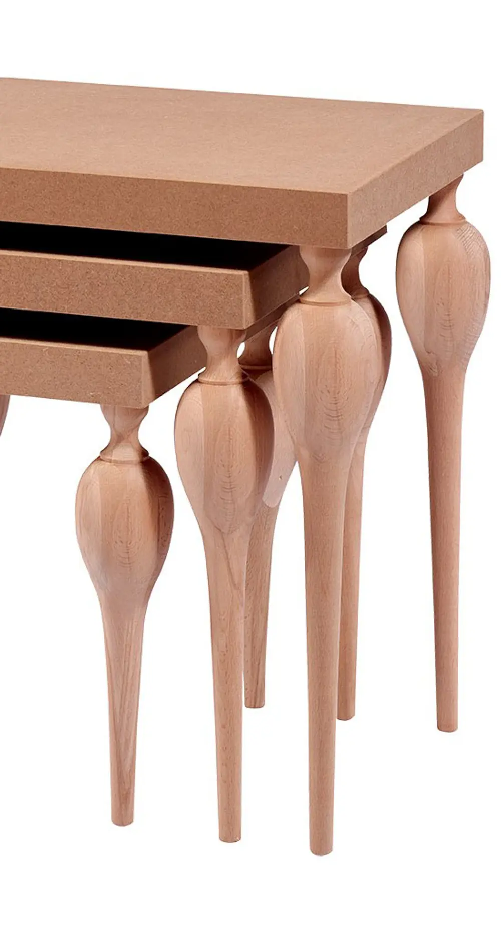 Zigon ILGZ13675 Tombul Model sehpa Kayın Torna ayak ve kaplam HAM