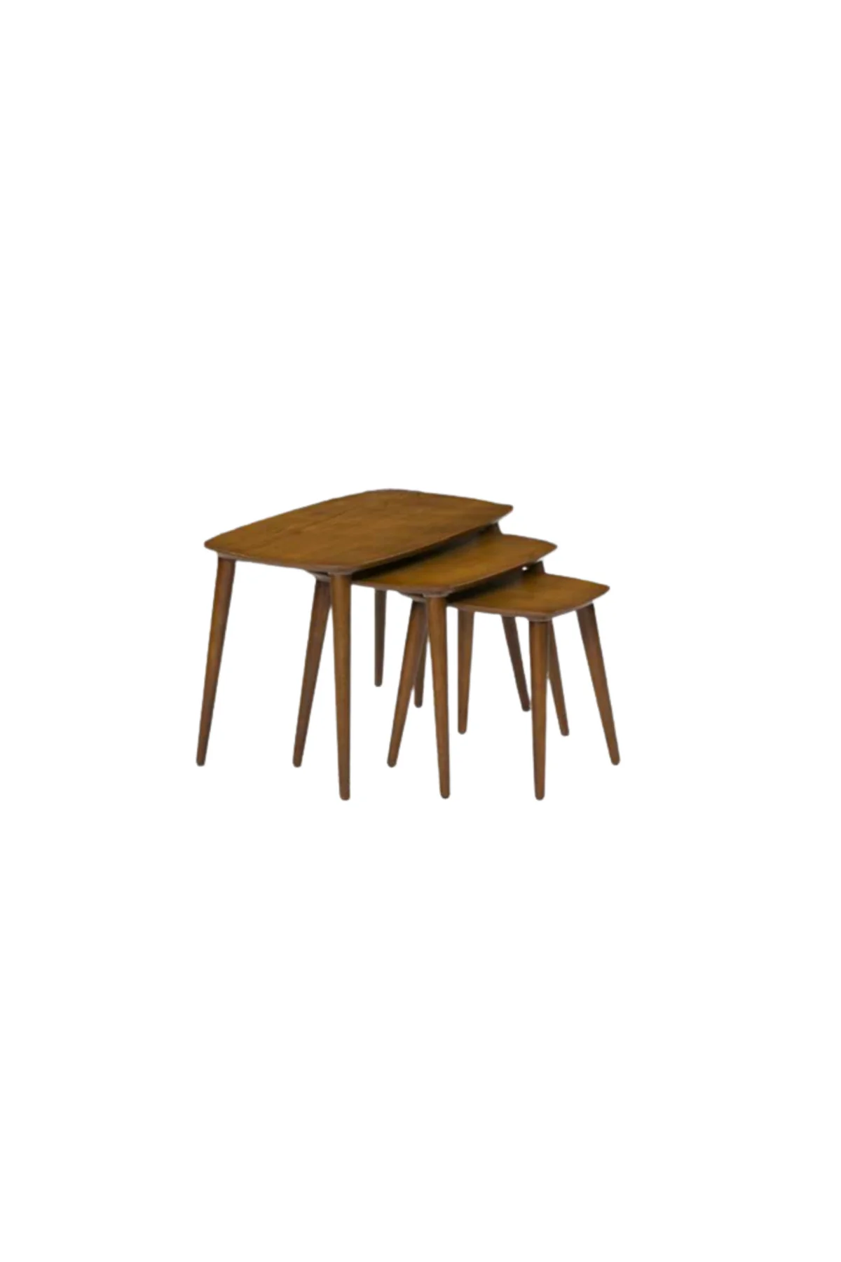 Zigon OSM 11777 Oval Model Sehpa Ceviz Nature renk Kayın İnce torna Retro ayak - Görsel 8