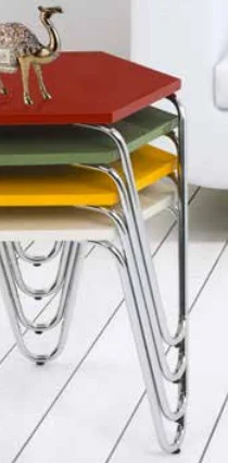 Zigon OSM 11794 PETEK sehpa Metal V Ayak ÇOKLU Renk Tabla Kutu se
