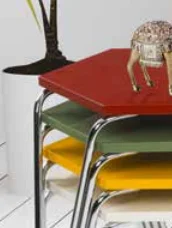 Zigon OSM 11794 PETEK sehpa Metal V Ayak ÇOKLU Renk Tabla Kutu se