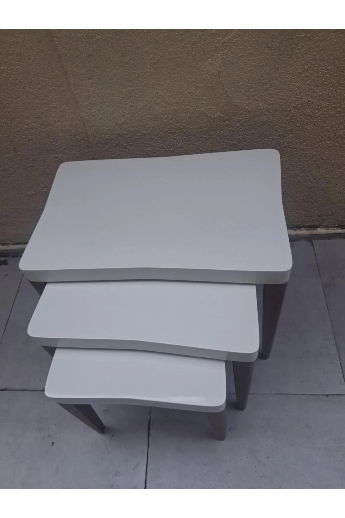 Zigon OSM 11801 KELEBEK MODEL Parlk Ceviz Krem Renk Boya Kayın RETRO ayak El Yapı - Görsel 5