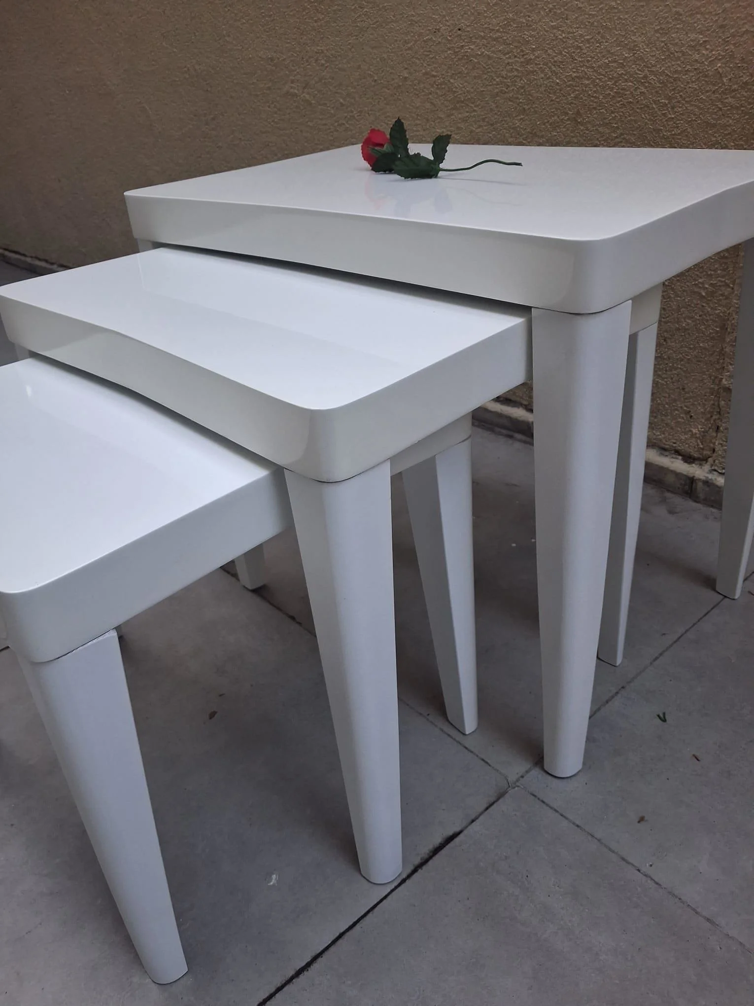 Zigon OSM 11804 KELEBEK MODEL Parlak Beyaz Renk Boya Kayın RETRO 