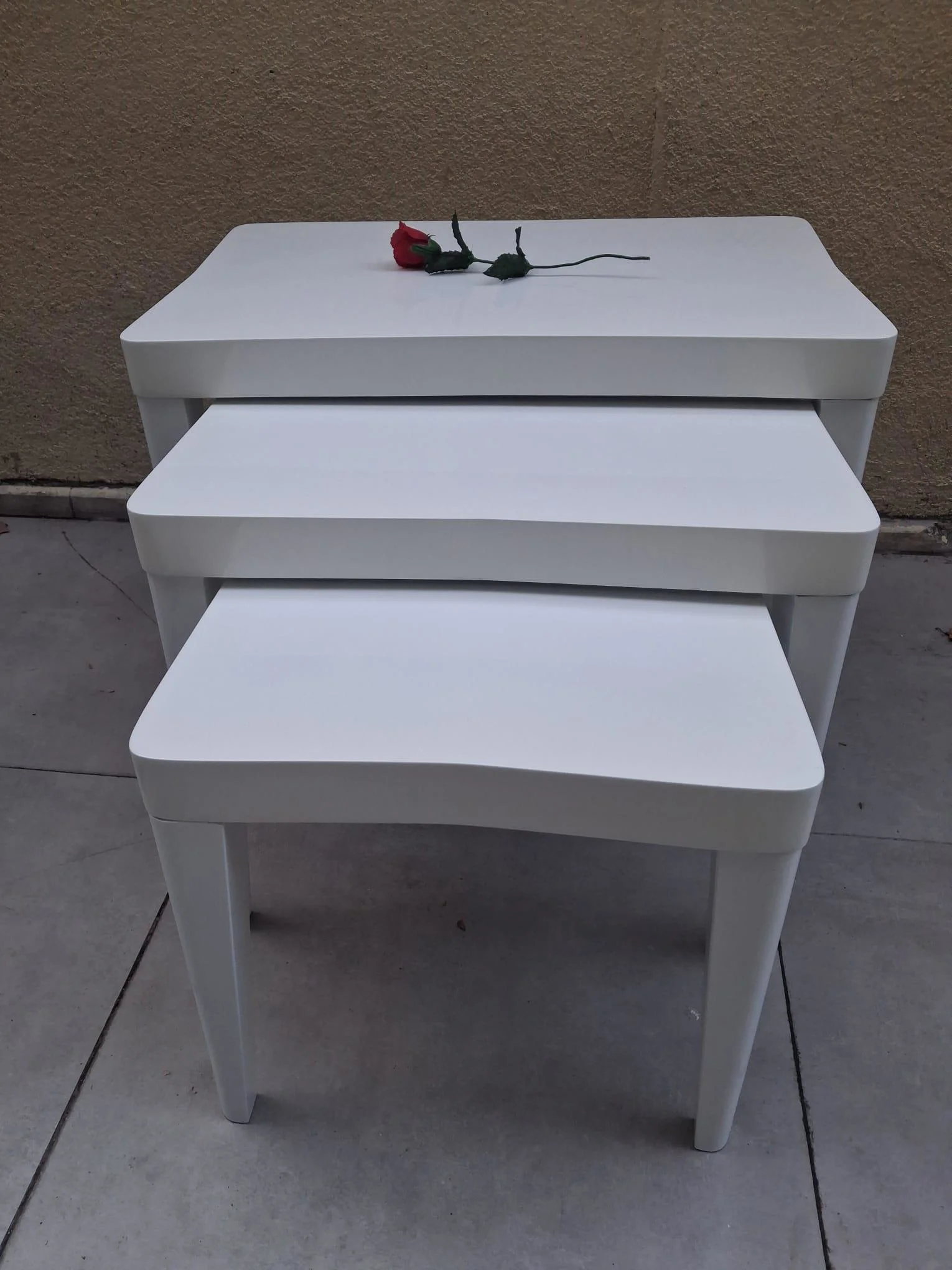 Zigon OSM 11804 KELEBEK MODEL Parlak Beyaz Renk Boya Kayın RETRO 