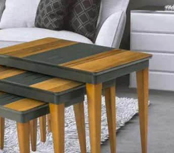 Zigon OSM 11810 Kasalı MODEL Sehpa Parlak Ceviz Gri Kayın retro a