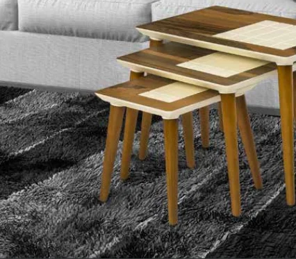 Zigon OSM 11814 Kareli MODEL Parlak Ceviz Krem renk boya Kayın to