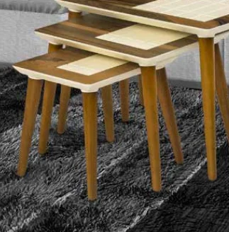 Zigon OSM 11814 Kareli MODEL Parlak Ceviz Krem renk boya Kayın to