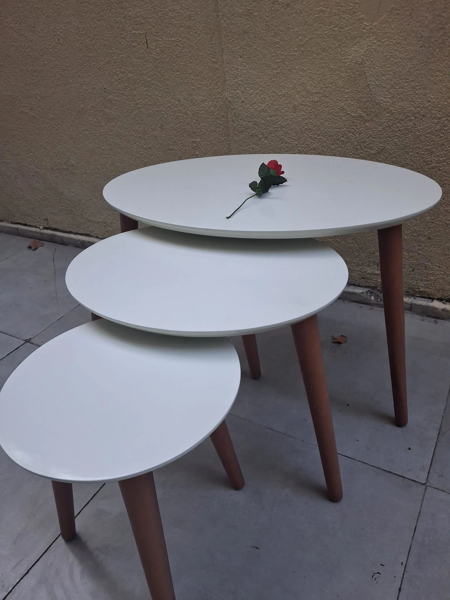 Zigon OSM 11822 Model Kayın Torna RETRO ayak Parlak Krem ceviz  L