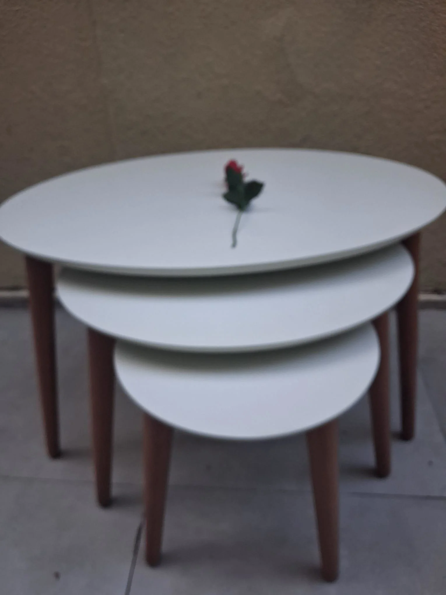 Zigon OSM 11822 Model Kayın Torna RETRO ayak Parlak Krem ceviz  L