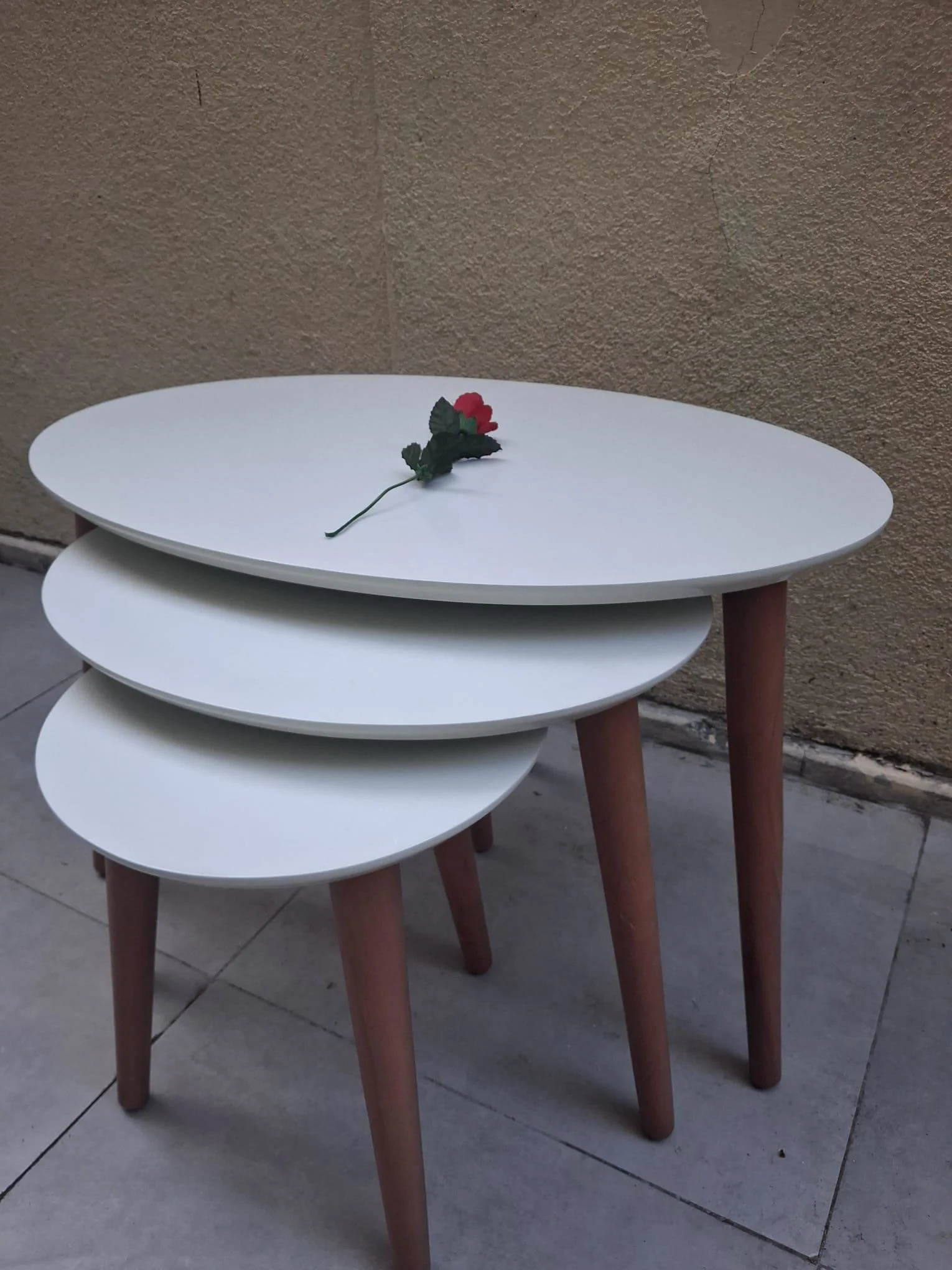 Zigon OSM 11822 Model Kayın Torna RETRO ayak Parlak Krem ceviz  L