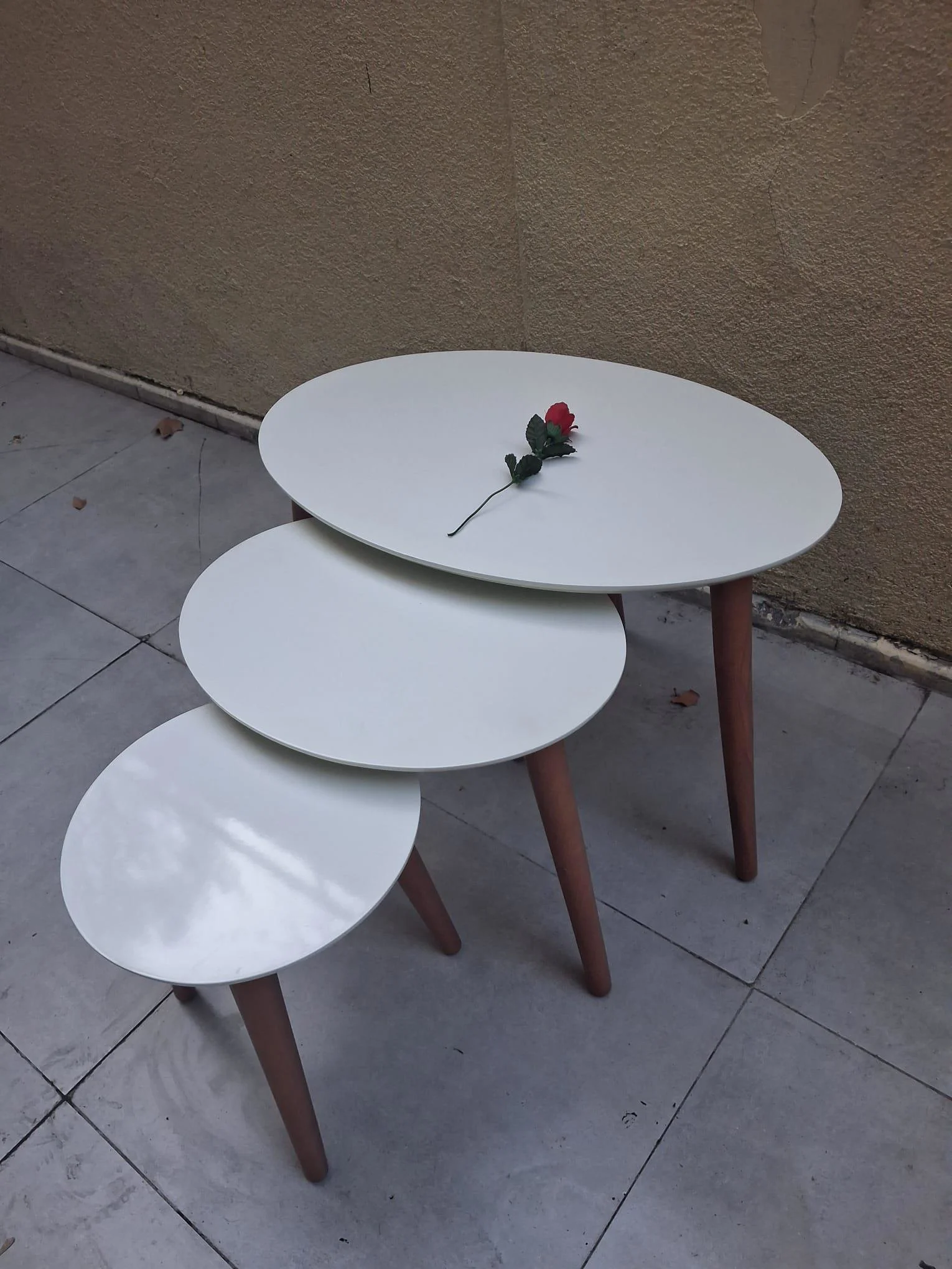 Zigon OSM 11822 Model Kayın Torna RETRO ayak Parlak Krem ceviz  L
