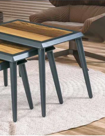 Zigon OSM 13277 ÇERÇEVE Model Klasik Sehpa Parlak Ceviz Gri Ahşap