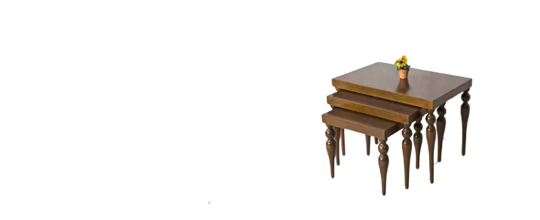 Zigon Osm 18246  ELİT Klasik Model Sehpa Parlak Ceviz Kayın Balon