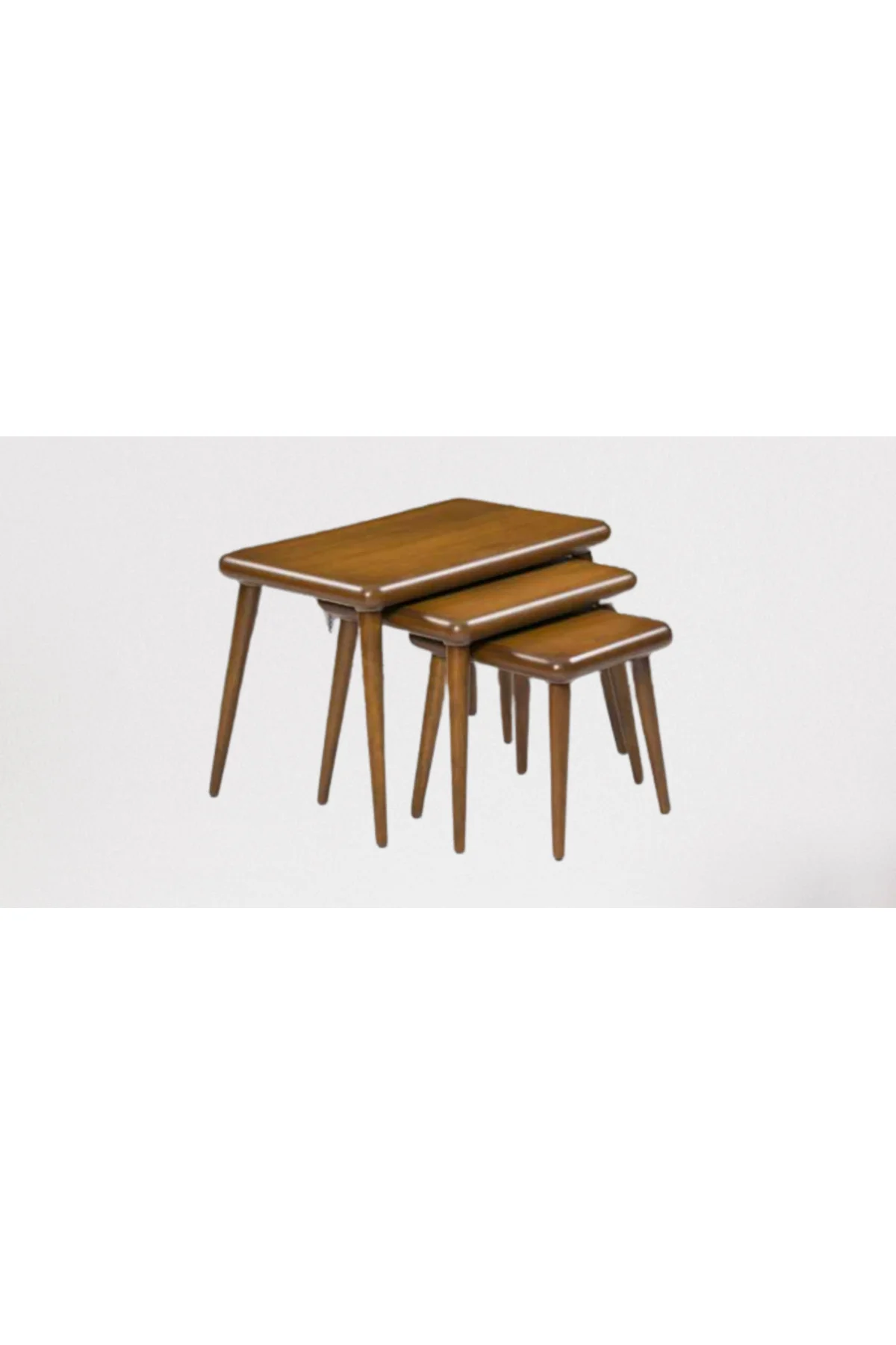 Zigon Osm 18258 CLASS Model klasik Sehpa Ceviz Ahşap Kayın retro ayak El Yapım - Görsel 7