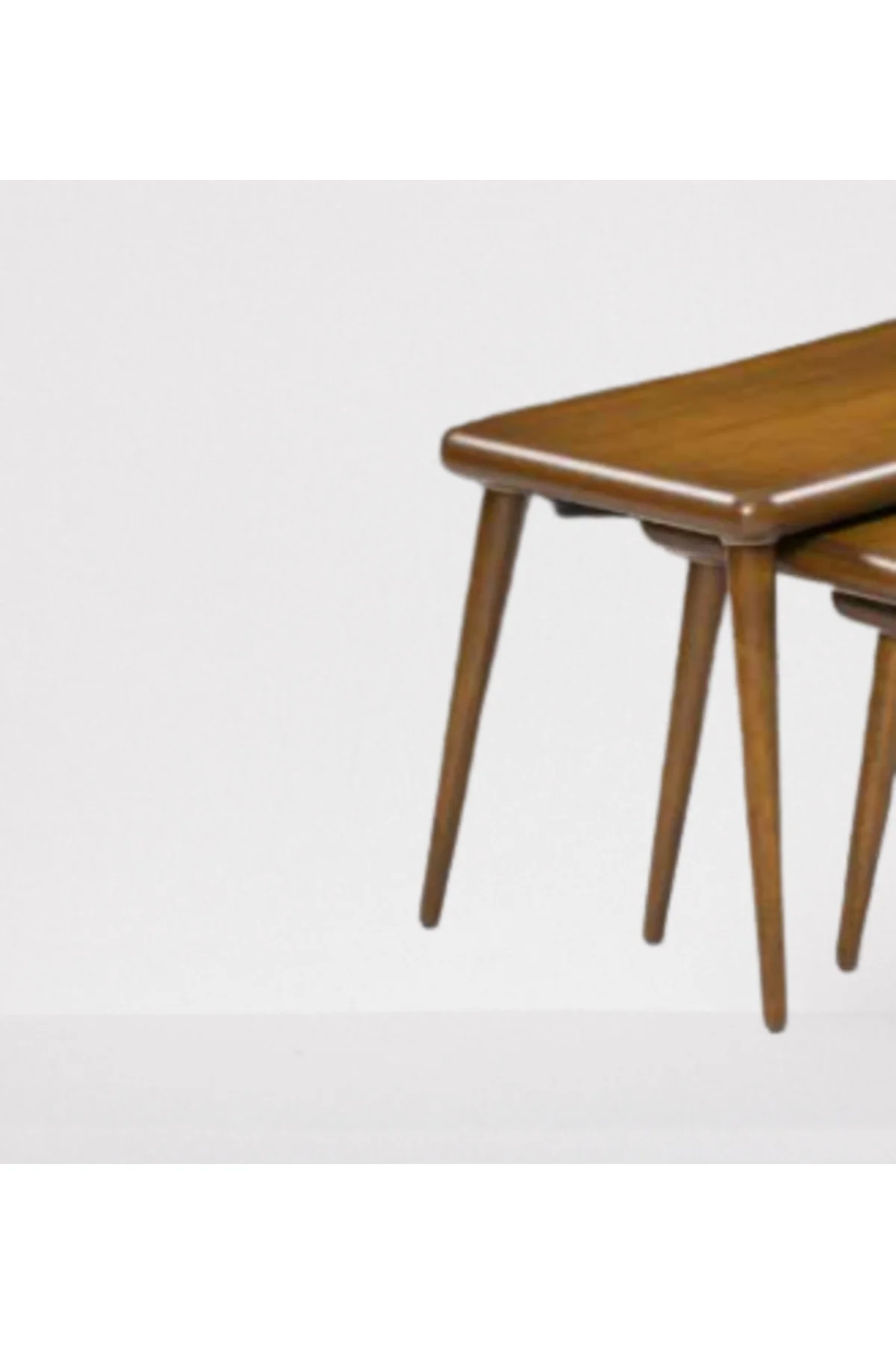 Zigon Osm 18258 CLASS Model klasik Sehpa Ceviz Ahşap Kayın retro ayak El Yapım - Görsel 3