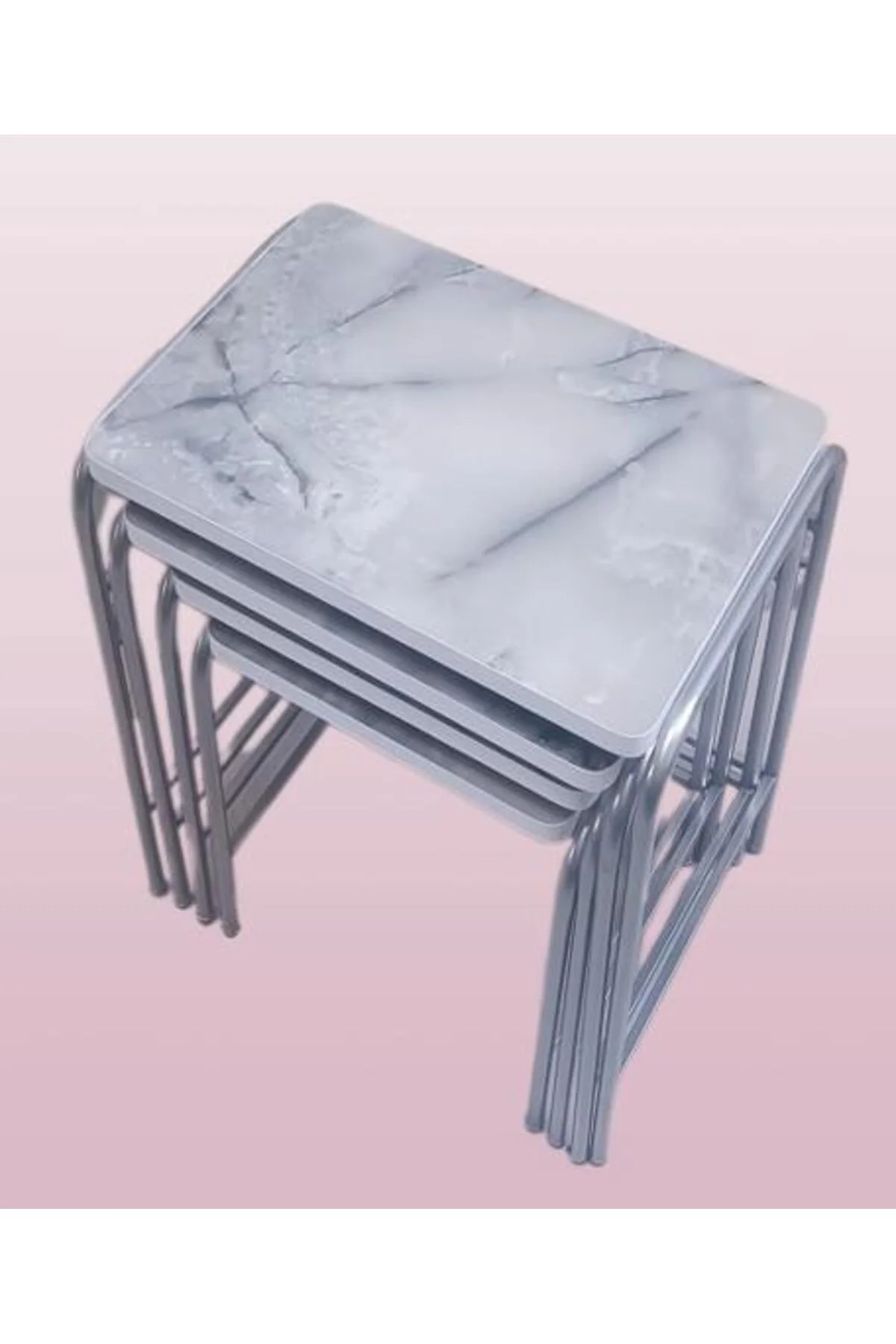 Zigon Sehpa 90220 Demet Metal Model Nikelaj Ayak Ahşp Mermer Dalga Desen El yapım Zigon Sehpa 90220 Demet Metal Model Nikelaj Ayak Ahşp Mermer Dalga Desen El yapım - Görsel 3
