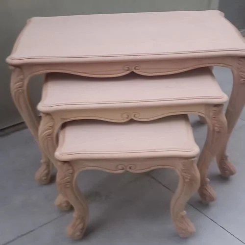 Zigon Sehpa 90365 Model Kayın Aslan Ayak Lüks Oyma Kayın Kaplama 