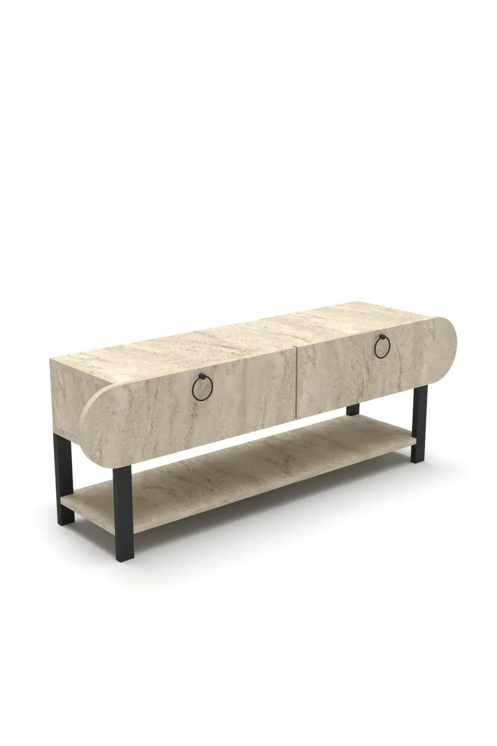 Zigon Sehpa Damla Gold Beyaz