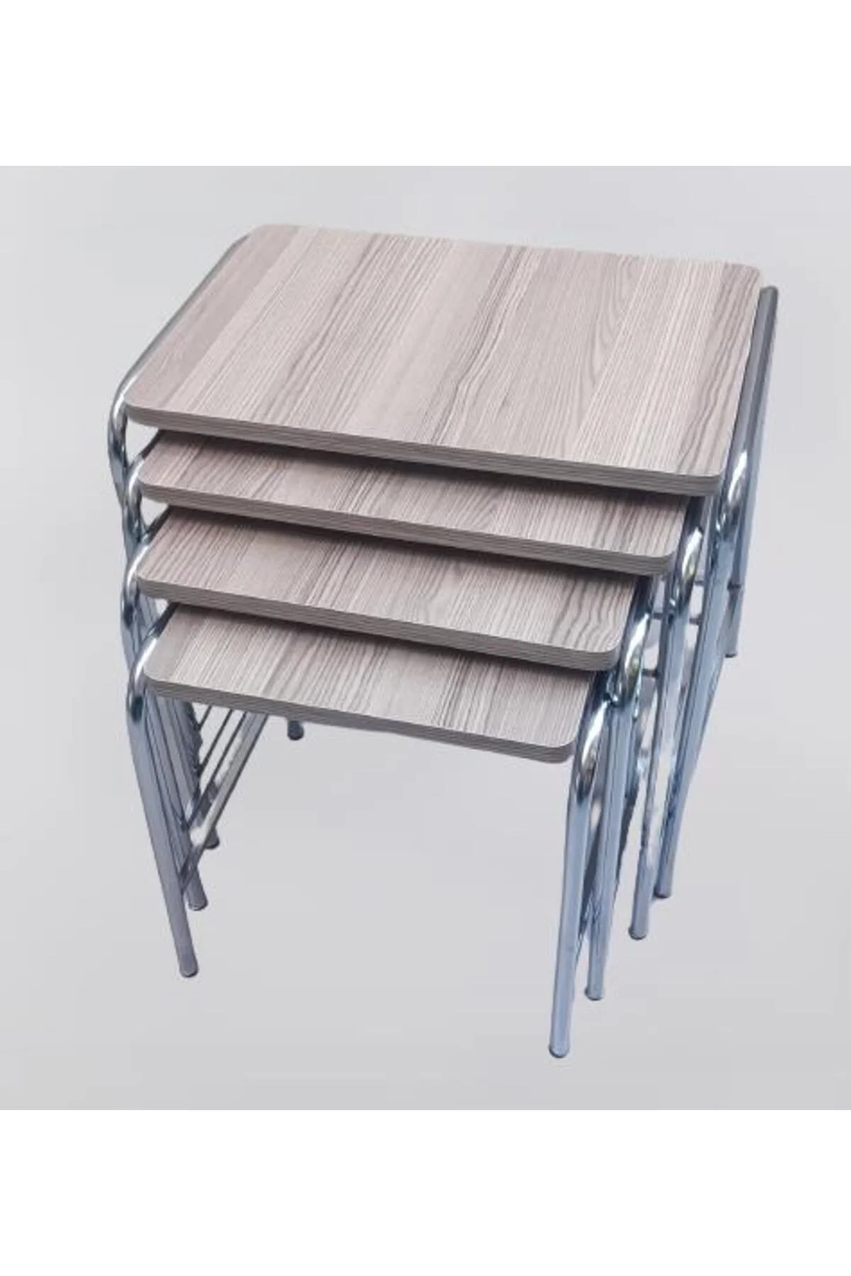 Zigon Sehpa demet 14007 Metal Model metal Nikelaj Ayak Somon Desen El Yapım - Görsel 6