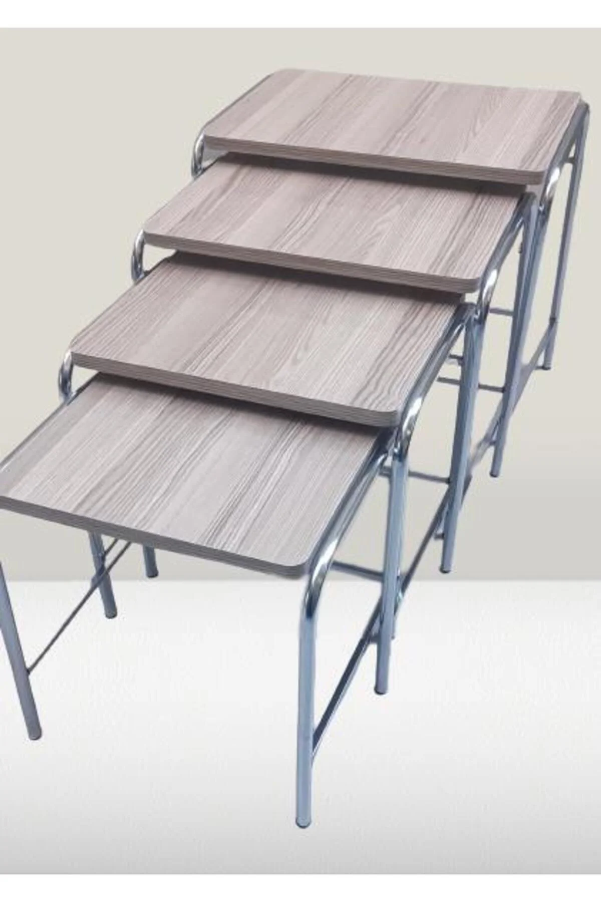 Zigon Sehpa demet 14007 Metal Model metal Nikelaj Ayak Somon Desen El Yapım - Görsel 3