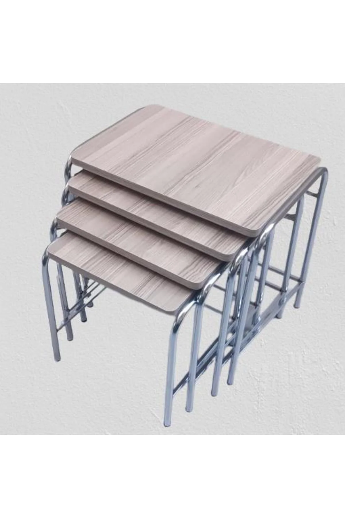 Zigon Sehpa demet 14007 Metal Model metal Nikelaj Ayak Somon Desen El Yapım - Görsel 8