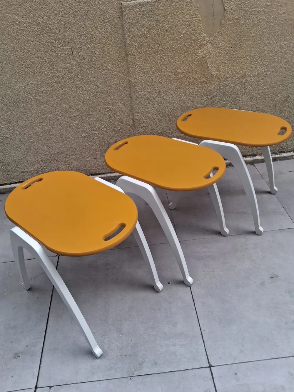 Zigon Sehpa istif Tepsi Bşk 90573 Hardal Tabla Beyaz Ayak Lake Bo
