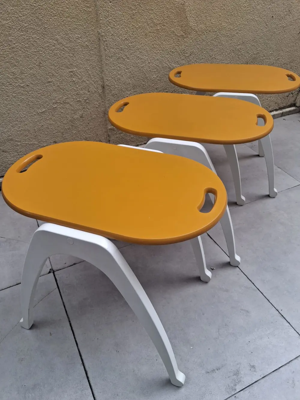 Zigon Sehpa istif Tepsi Bşk 90573 Hardal Tabla Beyaz Ayak Lake Bo