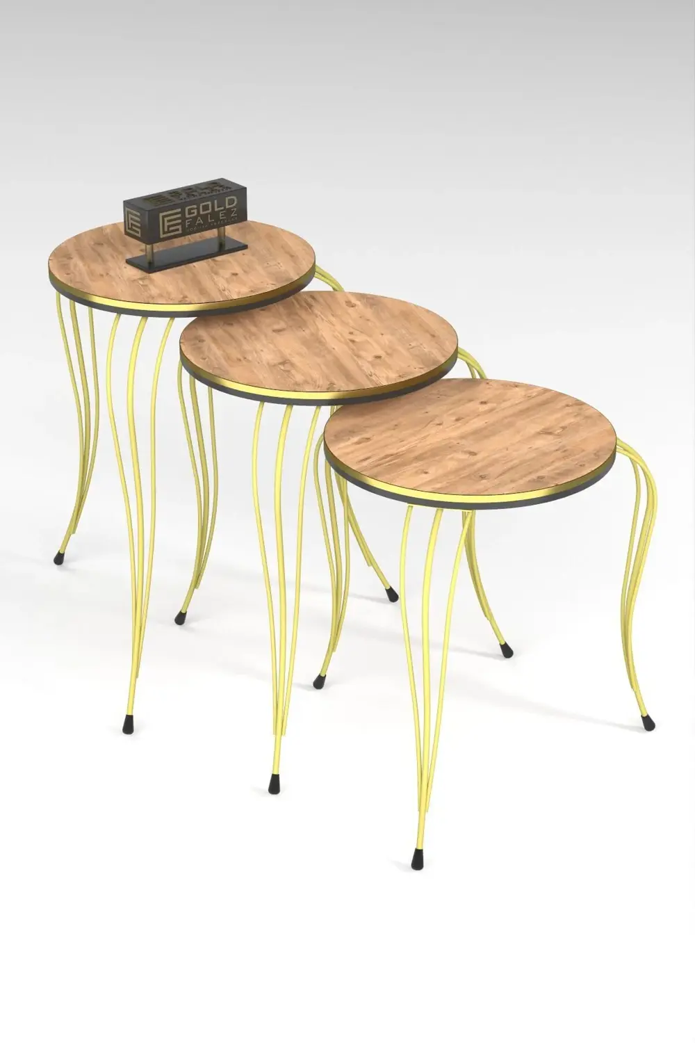 ZİGON SEHPA LÜKENS ÇİFT GOLD ATLANTİK ÇAM