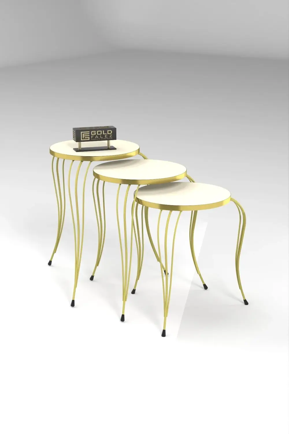 ZİGON SEHPA LÜKENS GOLD KREM