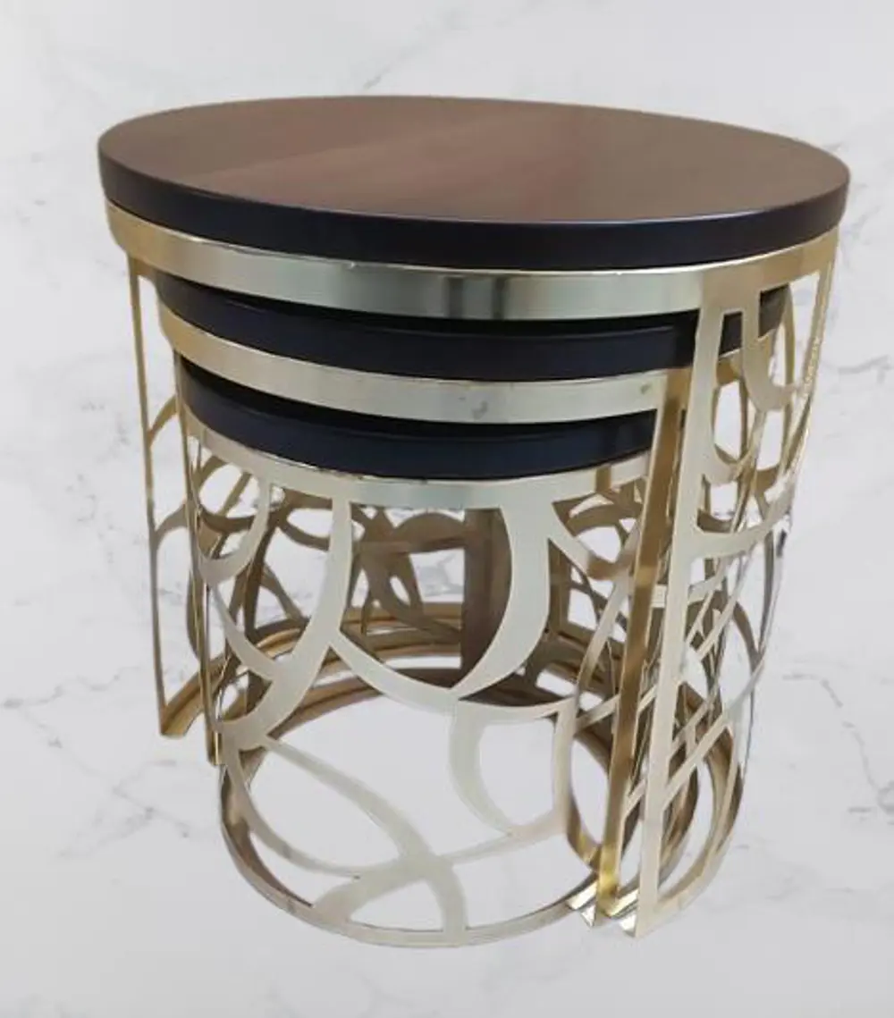 Zigon Sehpa MODEL 90516 CNC Metal Kesim Osmanlı Desen Ceviz Renk 