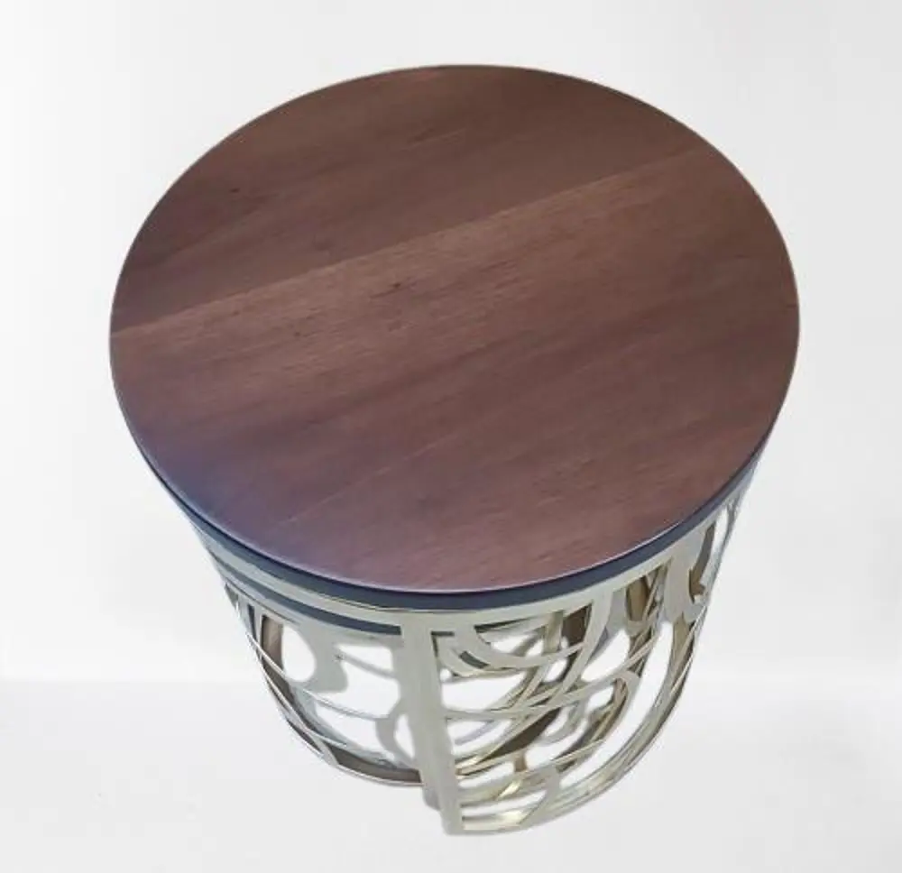 Zigon Sehpa MODEL 90516 CNC Metal Kesim Osmanlı Desen Ceviz Renk 