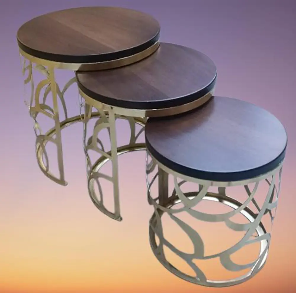 Zigon Sehpa MODEL 90516 CNC Metal Kesim Osmanlı Desen Ceviz Renk 