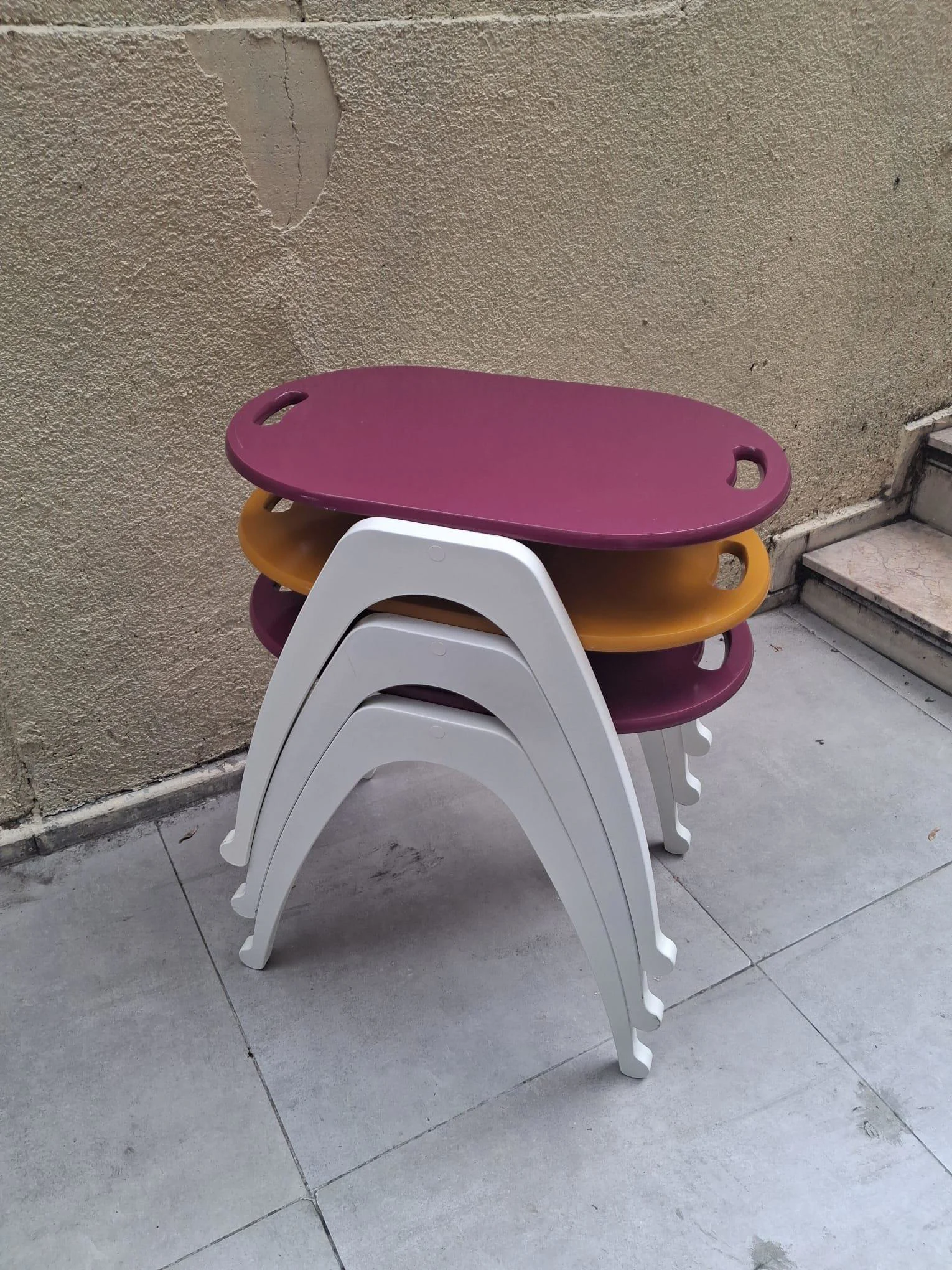 Zigon Sehpa Tepsi Bşk 90574 Hardal Mor Tabla Beyaz Ayak Lake Boya Zigon Sehpa Tepsi Bşk 90574 Hardal Mor Tabla Beyaz Ayak Lake Boya