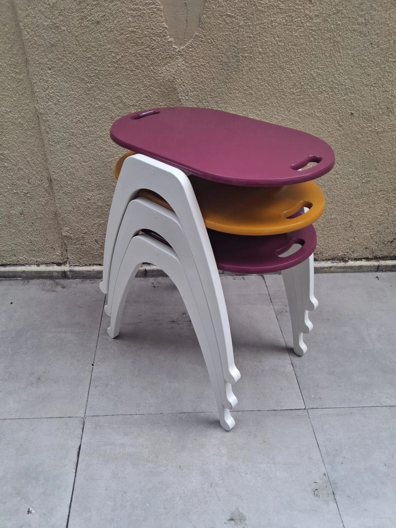 Zigon Sehpa Tepsi Bşk 90574 Hardal Mor Tabla Beyaz Ayak Lake Boya Zigon Sehpa Tepsi Bşk 90574 Hardal Mor Tabla Beyaz Ayak Lake Boya