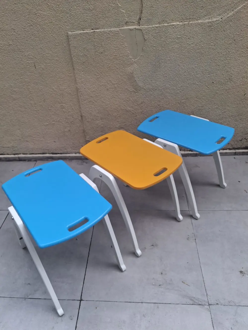 Zigon Sehpa Tepsi Bşk 90575 Hardal Turkuaz Tabla Beyaz Ayak Lake 
