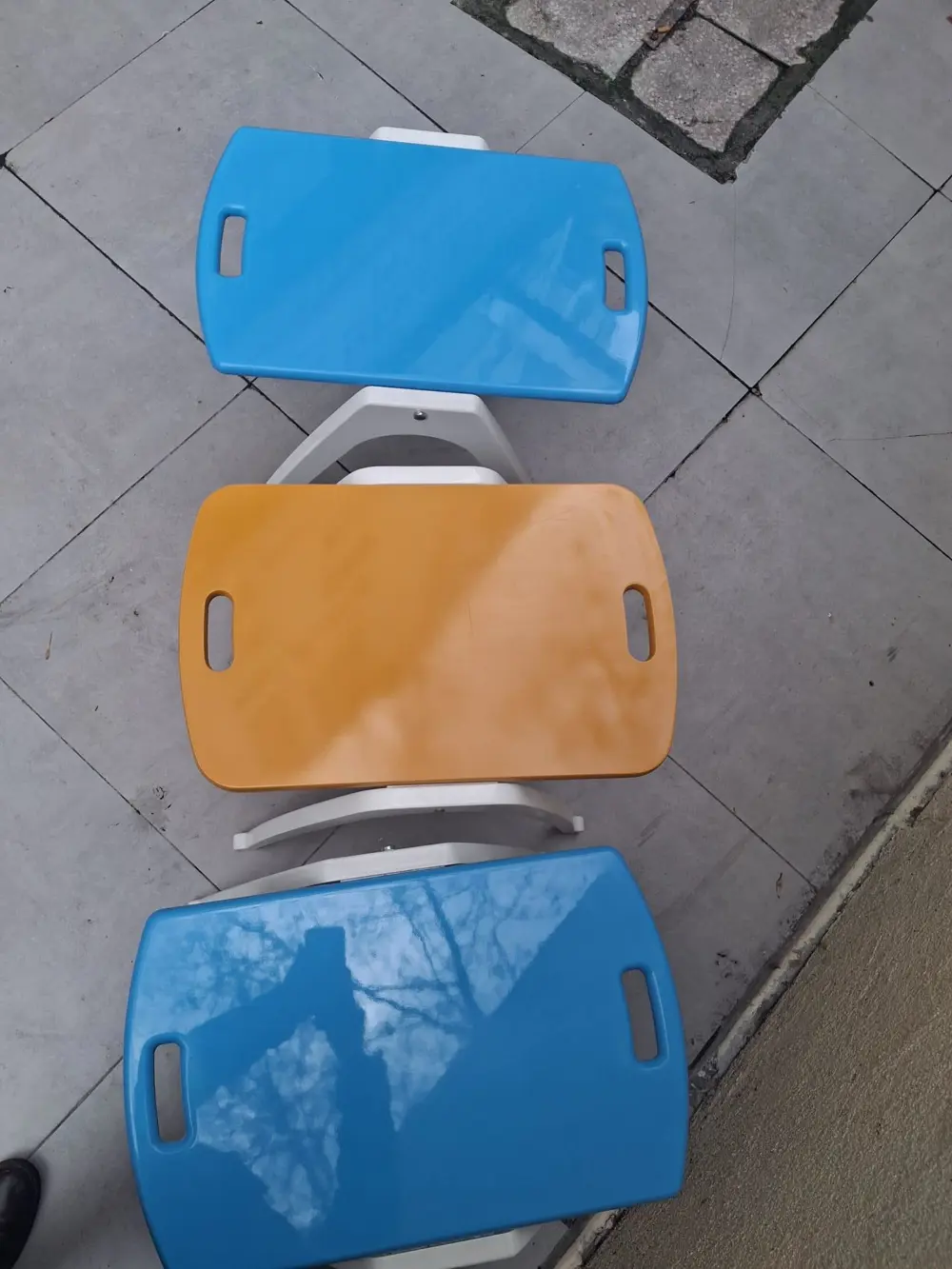 Zigon Sehpa Tepsi Bşk 90575 Hardal Turkuaz Tabla Beyaz Ayak Lake 